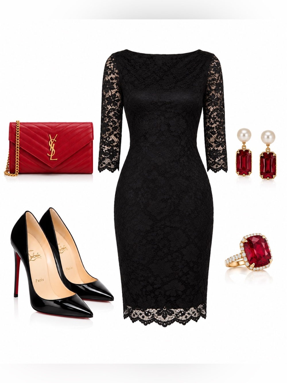 BLACK LACE DRESS